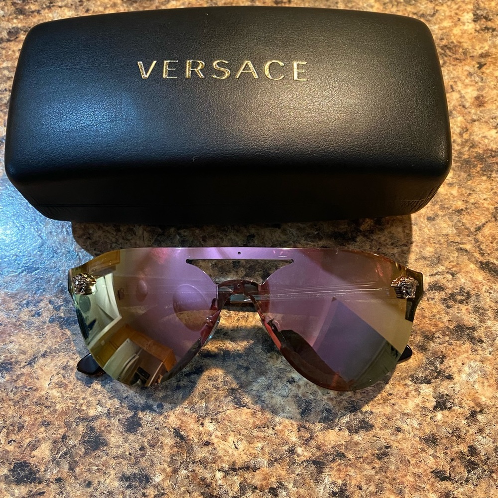 Versace womens mirrored sunglasses